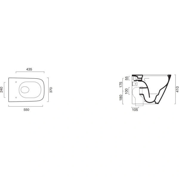 унитаз приставной catalano green 0412350001 безободковый, торнадо, белый глянец унитаз приставной catalano green 0412350001 безободковый, торнадо, белый глянец