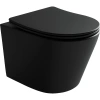 Унитаз Ceramicanova Balearica Rimless CN6000MB подвесной, безободковый, с сиденьем микролифт, черный матовый