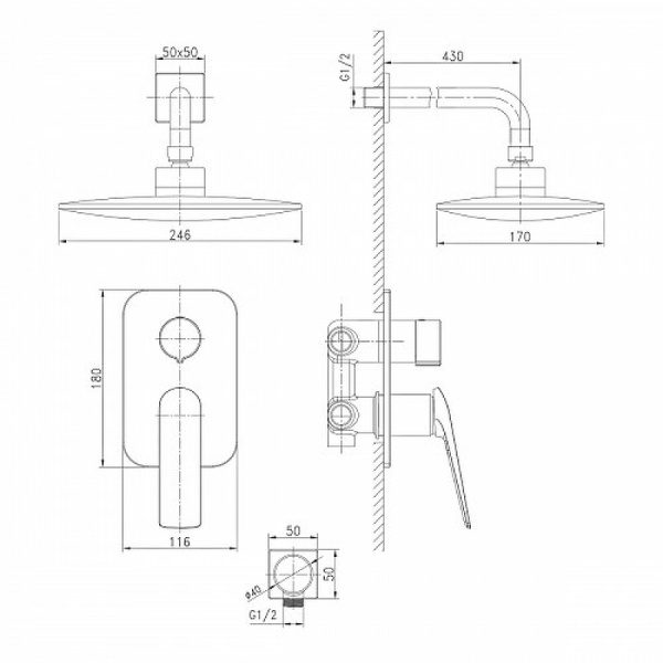 душевая система lemark allegro lm5929cw хром