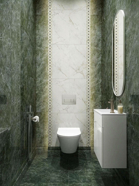 Керамическая плитка Kerama Marazzi Серенада зеленый глянцевый обрезной 11223R настенная 30х60 см
