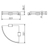 полка угловая 22,1х22,1 см langberger vico 11351f-bp