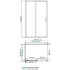 душевой уголок wasserkraft main 41s15 110×90 см, профиль цвет хром, стекло прозрачное