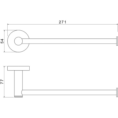 полотенцедержатель aquatek европа aq4119mb черный матовый