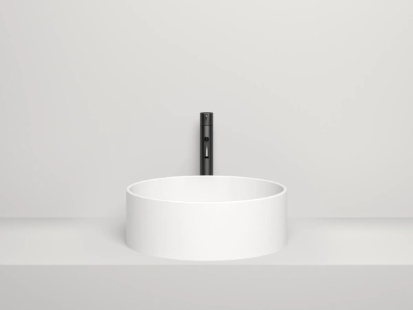 накладная раковина в ванную salini armonia 130112sm ø45 см накладная, из s-stone, белая матовый