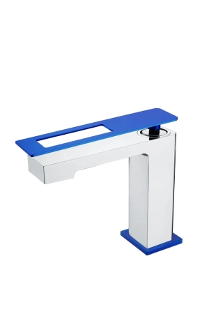 Смеситель для раковины Boheme Q 141-CRUV цвет хром | синий