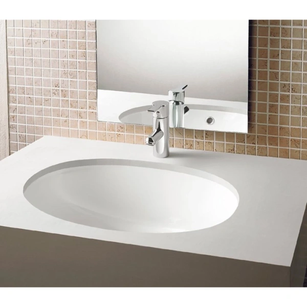 раковина встраиваемая снизу jacob delafon ovale en262-00, 49,8 х 38,5 см