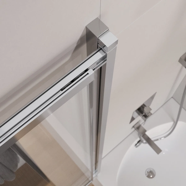 шторка на ванну cezares slider 80 slider-vf-11-80/150-c-cr профиль хром стекло прозрачное