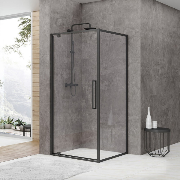 душевой уголок black&white stellar wind s877-900х900 профиль черный, стекло прозрачное душевой уголок black&white stellar wind s877-900х900 профиль черный, стекло прозрачное