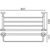 полка для полотенец art&max antic am-2622al цвет хром