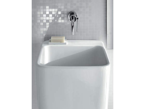 раковина hatria g-full yxjh01 48х40х44 см, подвесная, без отверстий для смесителя, белая