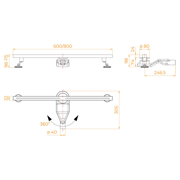 душевой трап rgw sdr-52s