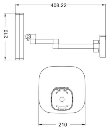 зеркало настенное c увеличением 5х java (s-m332)