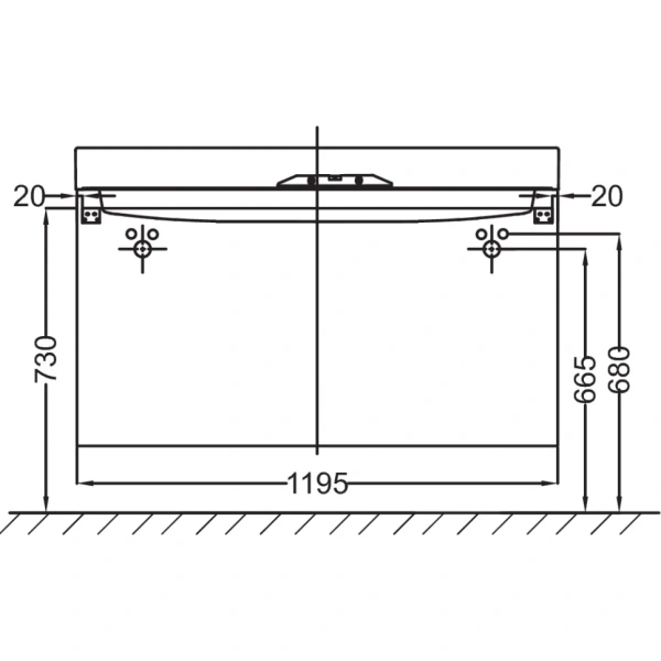 тумба белый 119,5 см jacob delafon rythmik eb1311-n18