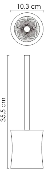 Ёршик для унитаза WasserKRAFT Salm K-7627 серый