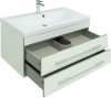 тумба с раковиной aquanet верона 00287675 90 белый (подвесная 2 ящика)