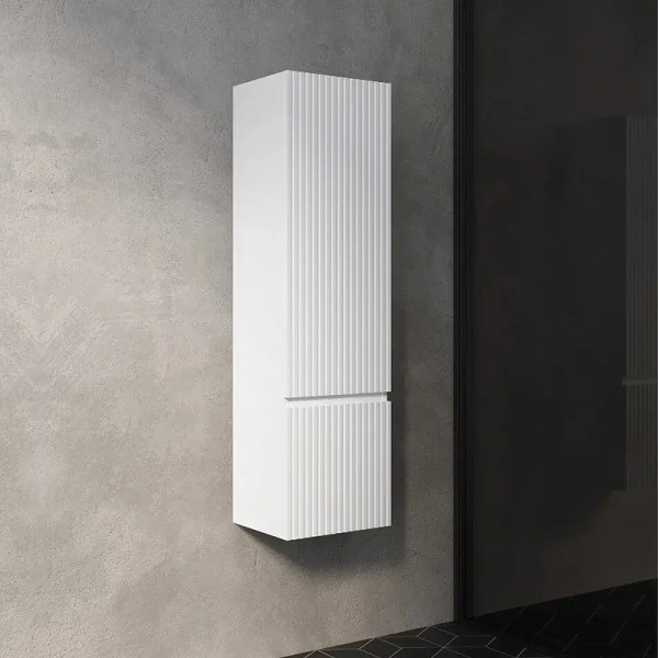 шкаф пенал aquame s1 33 aqm9001wh подвесной цвет белый глянцевый