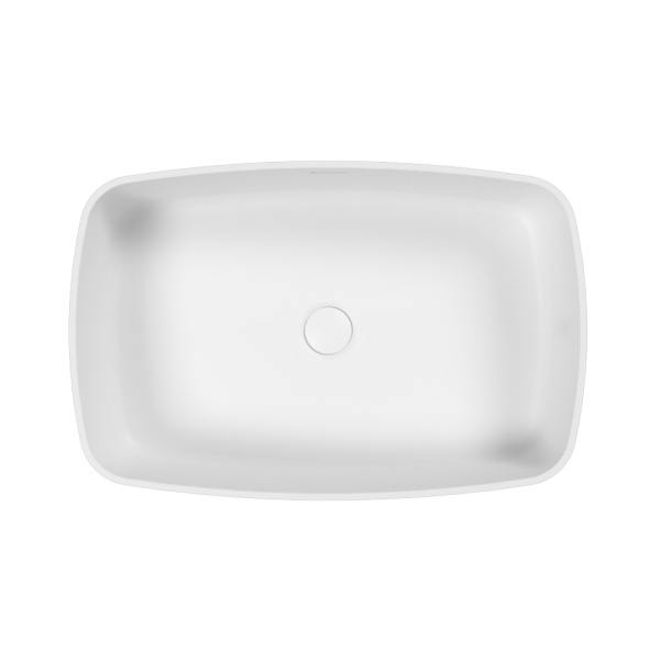 раковина whitecross jasper 0741.058038.200 накладная, из искусственного камня, 58x38 см, белая матовая