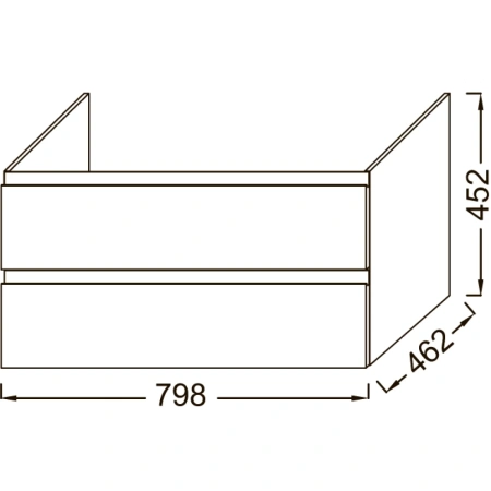 тумба под раковину jacob delafon madeleine 80 eb2053-j54 подвесная серая матовая