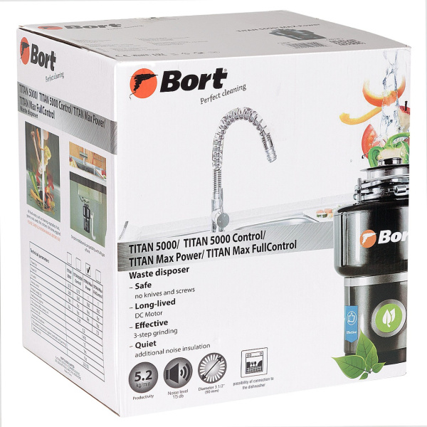 измельчитель пищевых отходов bort titan max power (91275790)