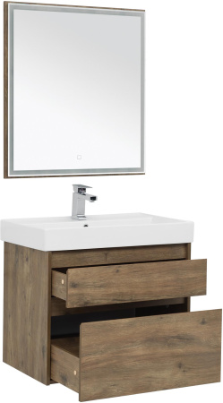 мебель для ванной aquanet nova lite 75 дуб рустикальный (2 ящика)