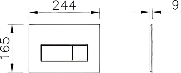 кнопка смыва для инсталляции vitra root square 740-2340 для унитаза, пластик, цвет глянцевая медь