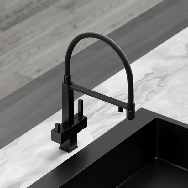 смеситель для кухни sancos moro sc4006mb черный матовый