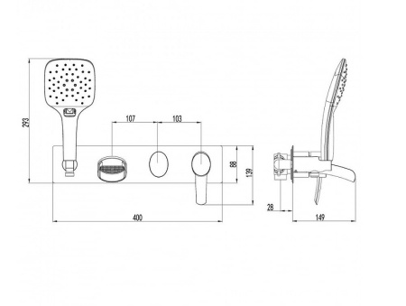 смеситель для ванны lemark atlantiss lm3224c хром