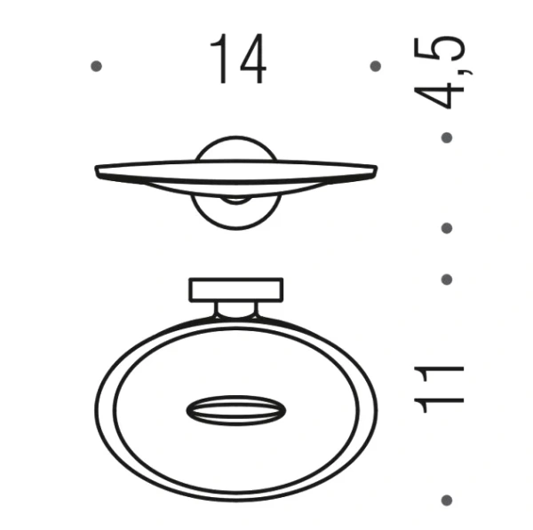 Мыльница Colombo Design Plus W4901.HPS1 нержавеющая сталь