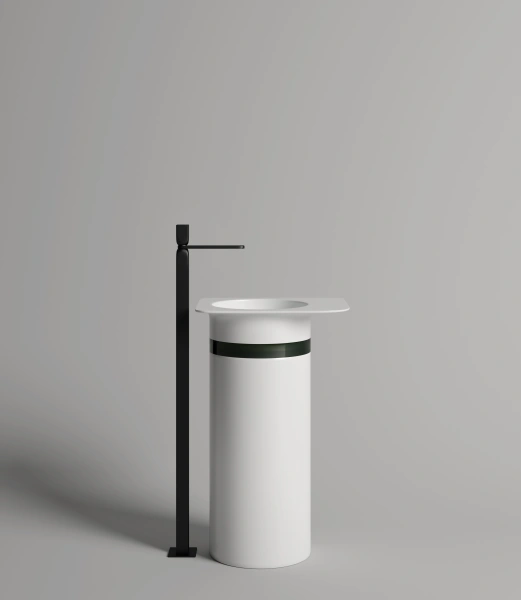 раковина напольная salini ninfea 130221m (s-stone) белая матовая