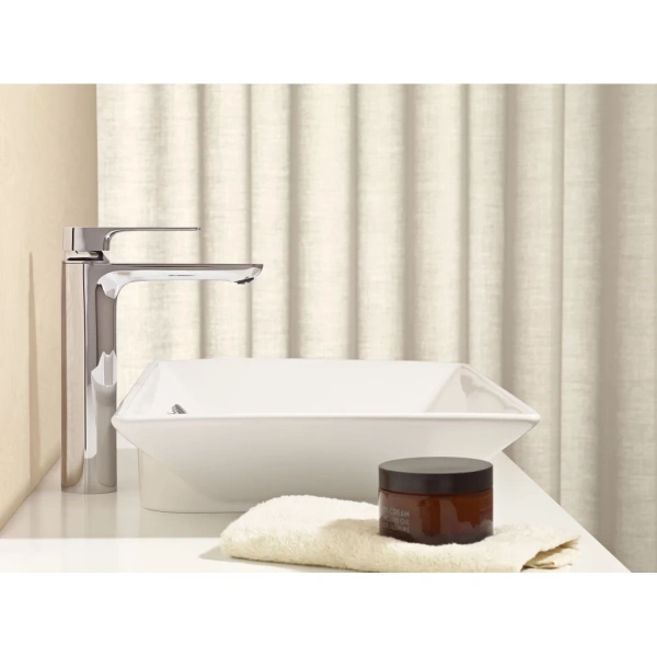 смеситель для раковины jacob delafon aleo+ e72336-4-cp без донного клапана, хром