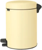 мусорное ведро brabantia newicon 233784 5 л, ванильно-желтое