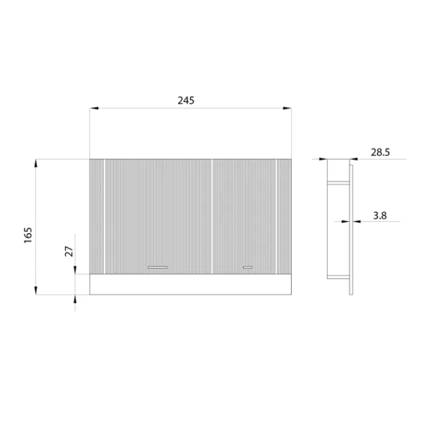 клавиша для инсталляции iddis unifix unis1mbi77 механическая, черный матовый