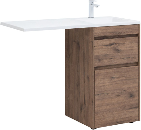 Тумба под раковину Aquanet Токио 00333647 напольная, 2 ящика, 110.2x48,1 см, дуб веллингтон