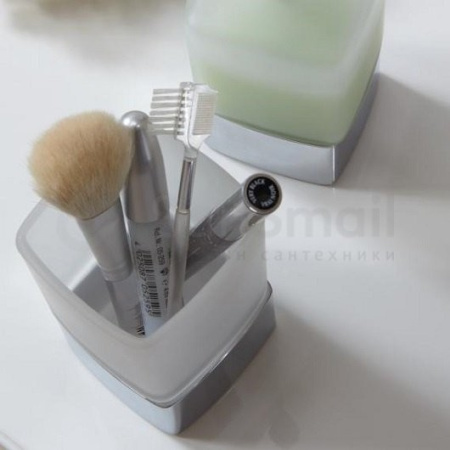 стакан для зубных щеток emco loft 0520 016 01 нержавеющая сталь