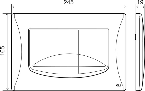 кнопка для инсталяции oli river dual 638504 цвет хром кнопка для инсталяции oli river dual 638504 цвет хром