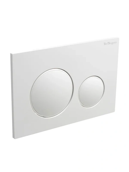 кнопка смыва для инсталляции belbagno bb-17c-bl для унитаза, пластик, цвет белый глянец