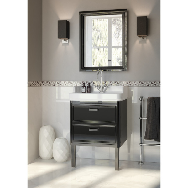 зеркало kerama marazzi pompei 60 черное, с подсветкой