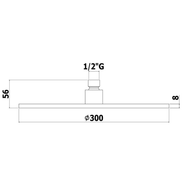 верхний душ paffoni master king zsof079st ø30 см, нержавеющая сталь