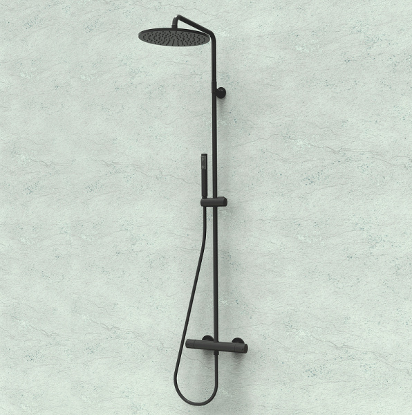 душевая система bossini cosmo l10095.073 черная матовая