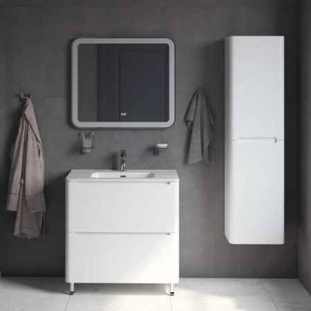 тумба с раковиной iddis edifice белая, 80 см edi80wfi95k