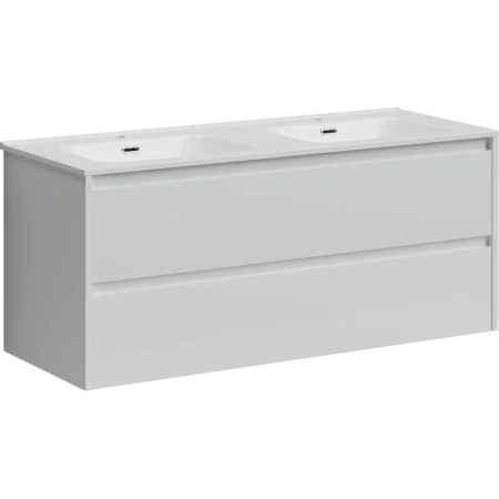 Тумба под раковину SANCOS Libra 1190х450х500, c двумя ящиками, белая глянцевая арт. LB120-2W