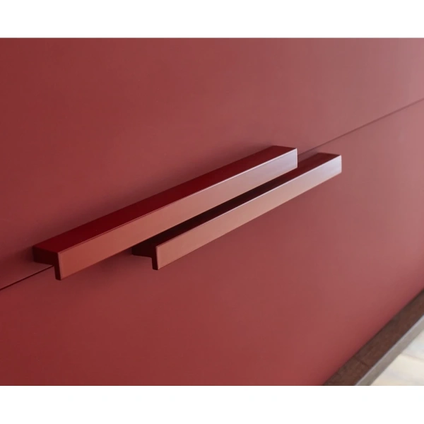 пара ручек для тумбы jacob delafon vivienne 20 см, цвет тёмно-красный сатин, eb1589-s08