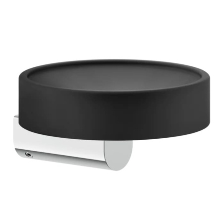 Мыльница Gessi Rilievo подвесная, цвет: черный/хром