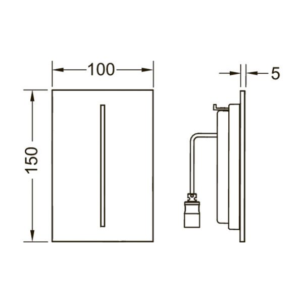 панель смыва для писсуара tece tecefilo 9242066 с ик-сенсором, белая