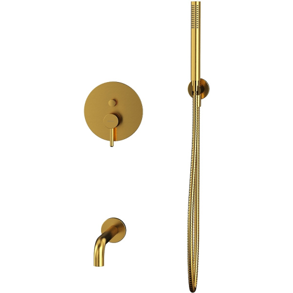 смеситель для ванны whitecross y brushed gold yset06glb брашированное золото