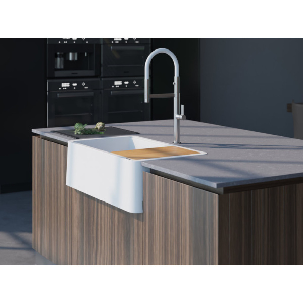 кухонная мойка tetogranit omoikiri tarento 83-wh белый 4993177