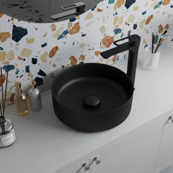 донный клапан для раковины iddis optima home ophbm00i88 черный матовый