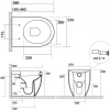 унитаз kerasan flo 311801 приставной, с креплением, без сиденья и бачка, 56x37 см, bianco lucido