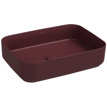 Раковина Isvea Infinity 10NF65050SV-2R накладная, 50x36 см, бордовый матовый