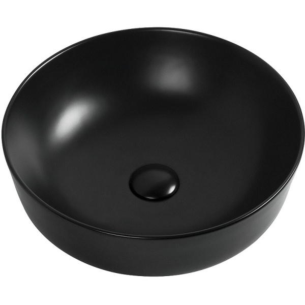 Раковина накладная 41 см Aquanet Moon-1-MB 00245827, черный матовый